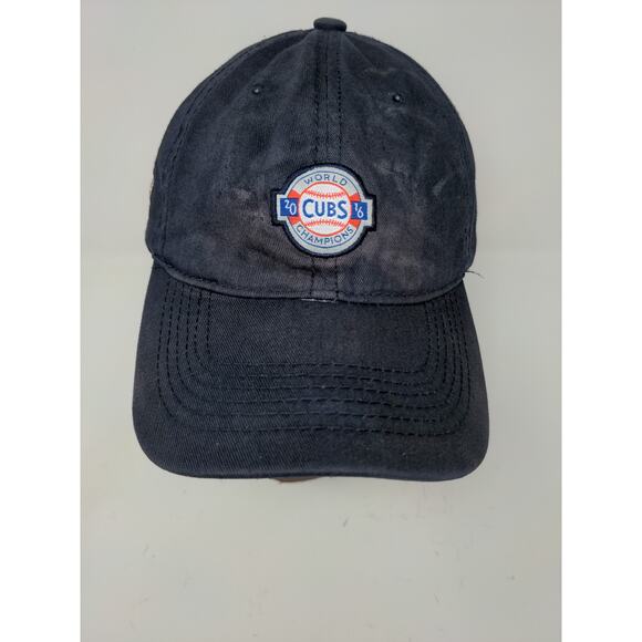 Jim Beam MLB 2016 Chicago Cubs World Championships Strapback Hat Black SEE DESC - Picture 3 of 11